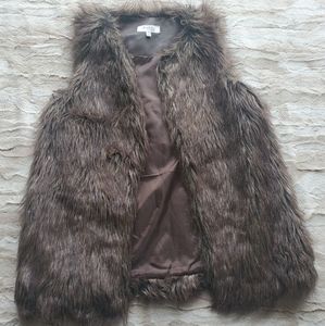 Brown Faux Fur Vest
